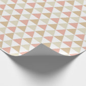 ダイヤモンドの幾何学的なピンクの暗灰色および白の覆いの紙 ラッピングペーパー (角)