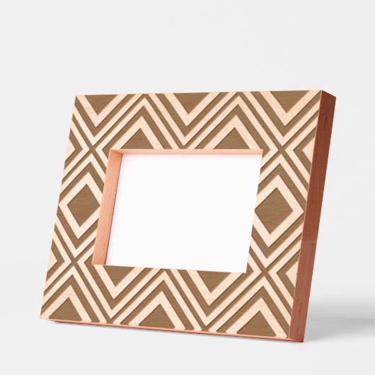 ダイヤモンドの幾何学的パターン レーザー彫刻フレーム (左)