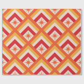 ダイヤモンドの形に世紀中頃の赤い原子のスターバスト ラッピングペーパー (フラット)