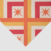 ダイヤモンドの形に世紀中頃の赤い原子のスターバスト 薄葉紙 (詳細)