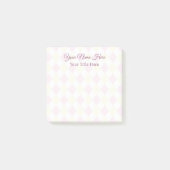 ダイヤモンドの微妙なパターン（の模様が）ある注記 ポストイット (正面)