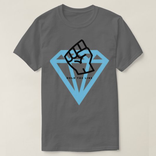 ダイヤモンドの手が線を持つ Tシャツ (デザイン正面)