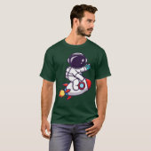 ダイヤモンドの手を月のHODL株取引 Tシャツ (正面フル)