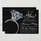 ダイヤモンドの指輪, ブライダルシャワー, 彼女はイエスと言った 招待状 (正面/裏面)