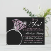 ダイヤモンドの指輪、 花嫁のおとぎ話、 彼女はピンクのyesと言った 招待状 (スタンド正面)