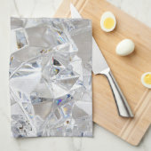 ダイヤモンドの氷晶の輝きの魅力的な台所皿タオル キッチンタオル (四つ折り)