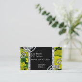 ダイヤモンドの渦巻及び黄色バラ 名刺 (スタンド正面)