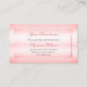 ダイヤモンドの目を引く明るいモダンピンク 名刺 (裏面)