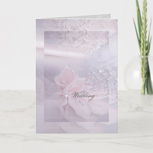 ダイヤモンドの結婚式招待状カード 招待状 (正面)