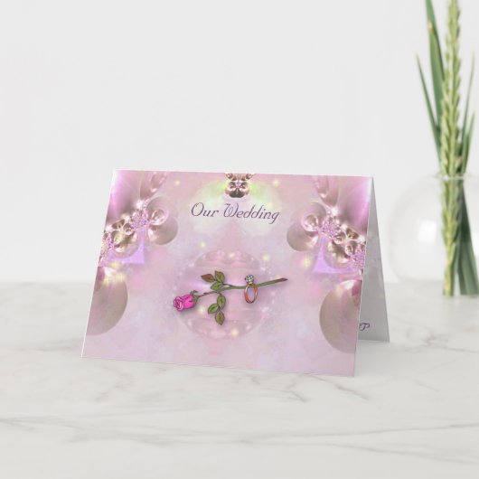 ダイヤモンドの結婚式招待状カード 招待状 (正面)