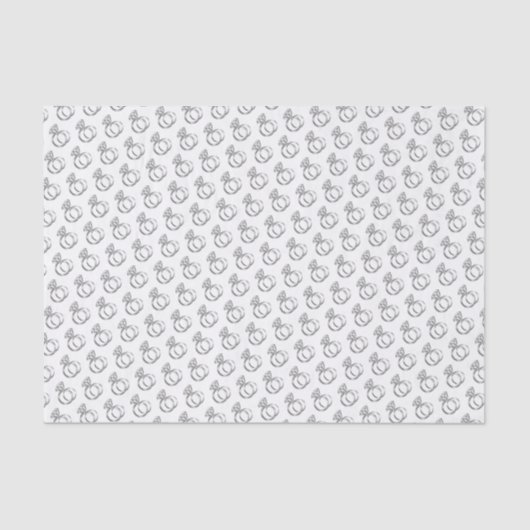 ダイヤモンドの結婚指輪一定パターンデザイン 薄葉紙 (正面)