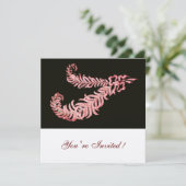 ダイヤモンドの羽根 , ピンクのシャンパン メタリック 招待状 (スタンド正面)