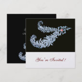 ダイヤモンドの羽根 , ピンクアイスメタリック 招待状 (正面/裏面)