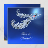 ダイヤモンドの羽根 , ブルーサファイア 招待状 (正面/裏面)