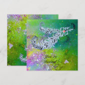 ダイヤモンドの羽根 , 緑 紫 金の輝き 招待状 (正面/裏面)