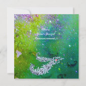 ダイヤモンドの羽根 , 緑 紫 金の輝き 招待状 (裏面)