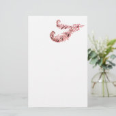 ダイヤモンドの羽，ピンクと白 便箋 (スタンド正面)