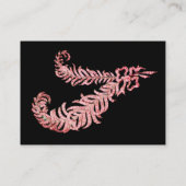 ダイヤモンドの羽，ピンク，黒 名刺 (裏面)