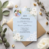 ダイヤモンドの花模様 60回目の結婚記念日 招待状