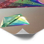 ダイヤモンドの虹：空に宝石を浮かべる ポスター (角)