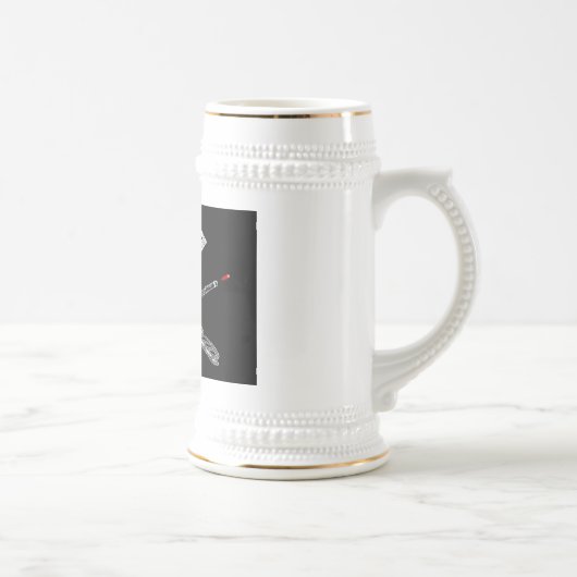 ダイヤモンドの規則の旗 ビールジョッキ (右)