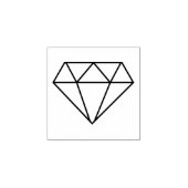 ダイヤモンドの輪郭 ラバースタンプ (インプリント)