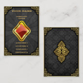 ダイヤモンドの金ゴールドのエース 名刺 (正面/裏面)