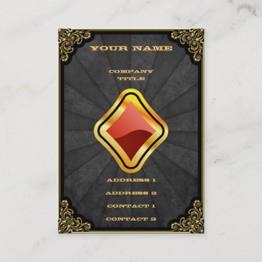 ダイヤモンドの金ゴールドのエース 名刺 (正面)