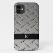 ダイヤモンドの金属の背景のiPhone 5の場合のモノグラム Case-Mate iPhoneケース (裏面)