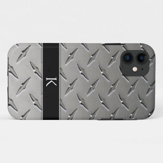 ダイヤモンドの金属の背景のiPhone 5の場合のモノグラム Case-Mate iPhoneケース (裏面(横))