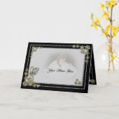 ダイヤモンドの雪の薄片及びハートの冬の写真 カード (黄色い花)