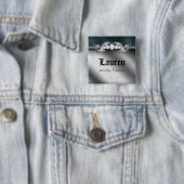 ダイヤモンドの革ジュエリーの財布の銀の青のブローチ 缶バッジ (インサイチュ)