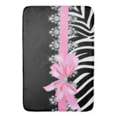 ダイヤモンドのDelilahのシマウマ(ピンク) バスマット (正面縦)