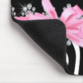 ダイヤモンドのDelilahのシマウマ(ピンク) マウスパッド (コーナー)