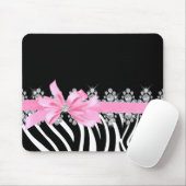 ダイヤモンドのDelilahのシマウマ(ピンク) マウスパッド (マウス)