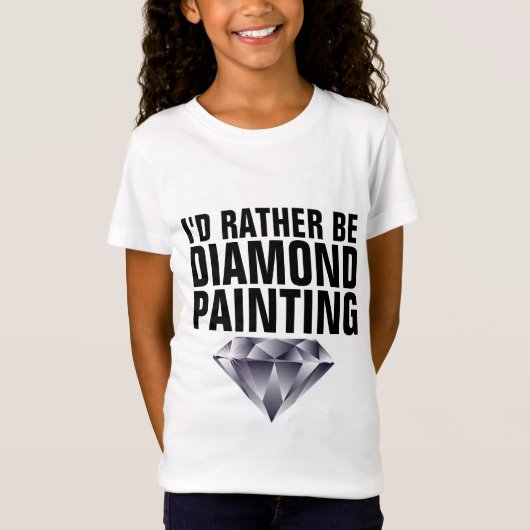 ダイヤモンドのTシャ絵画ツになりたい Tシャツ (正面)
