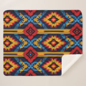 ダイヤモンドはっきりした南西部パターン シェルパブランケット (正面(横))