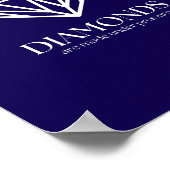 ダイヤモンドは圧力インスピレーションの下で作られる引用文 ポスター (角)