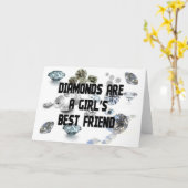 ダイヤモンドは女の子で親友です カード (黄色い花)