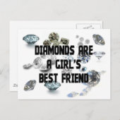 ダイヤモンドは女の子の友最高のだ ポストカード (正面/裏面)