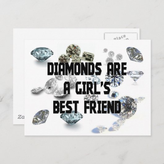 ダイヤモンドは女の子の友最高のだ ポストカード (正面/裏面)
