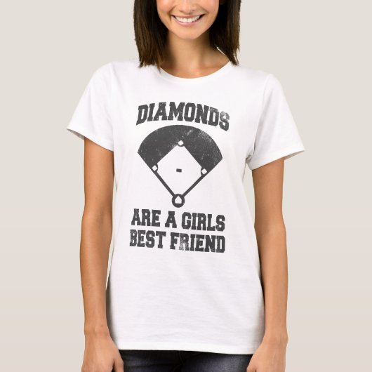 ダイヤモンドは女の子の友最高のだ Tシャツ (正面)