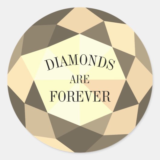 ダイヤモンドは永遠に丸エレガントいジュエリーのシール ラウンドシール (正面)
