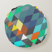 ダイヤモンドは永遠に幾何モダン的なパターン ラウンドクッション (裏面)