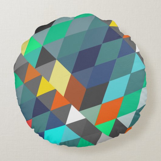 ダイヤモンドは永遠に幾何モダン的なパターン ラウンドクッション (裏面)
