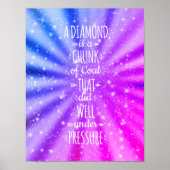 ダイヤモンドは石炭の塊で圧力下 ポスター (正面)