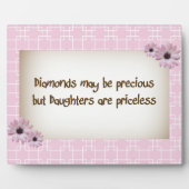 ダイヤモンドや娘は貴重な額だ フォトプラーク (正面)