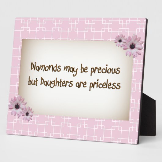 ダイヤモンドや娘は貴重な額だ フォトプラーク (側面)