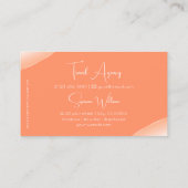 ダイヤモンドを使った人目を引く桃きらめく色 名刺 (裏面)