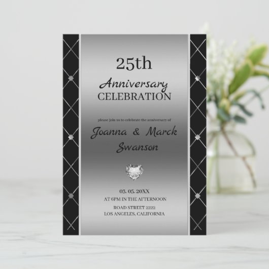 ダイヤモンドを使用した幾何形状 招待状 (スタンド正面)